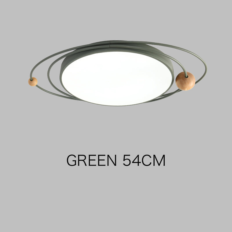 Arisha Plafonnier Rond Moderne, Metal/Bois, Blanc/Noir/Gris/Vert/Bleu, Salon - Neutralighting