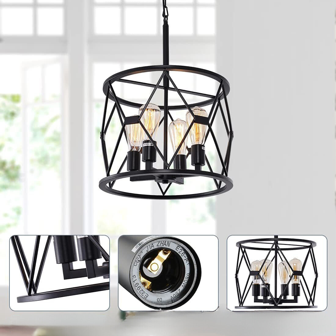 Silva Moderne Industriel LED Suspension Métal Salle À Manger - Neutralighting