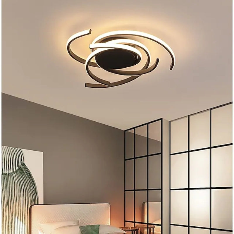 Arisha Plafonnier Arche Métal Moderne, Noir/Blanc, Salon - Neutralighting