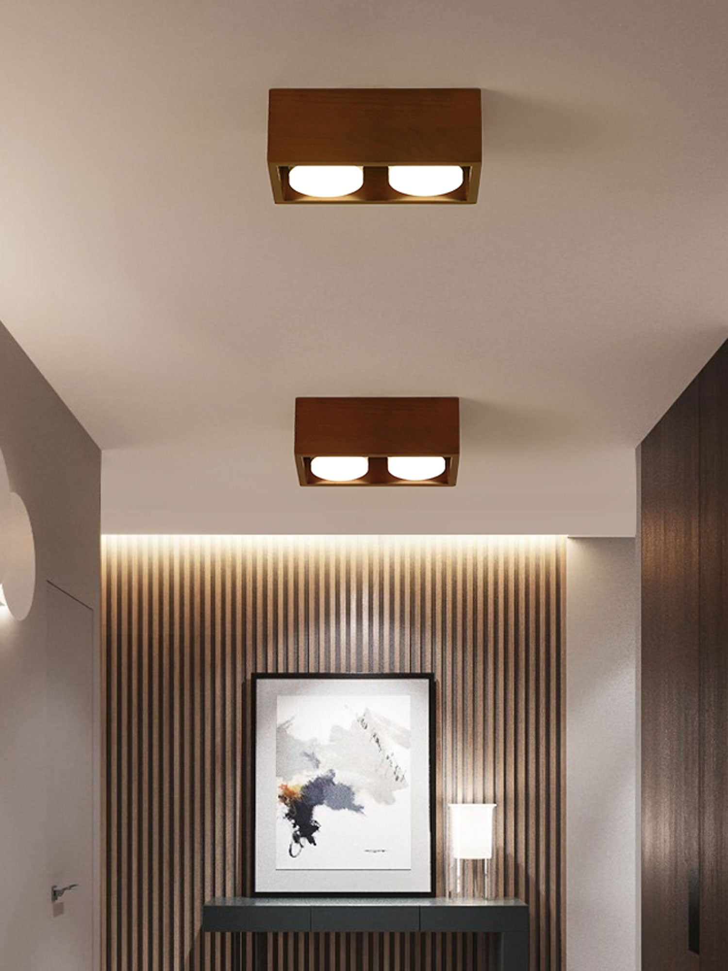 Eliza Minimalist Wood Ceiling Light - Blowlighting