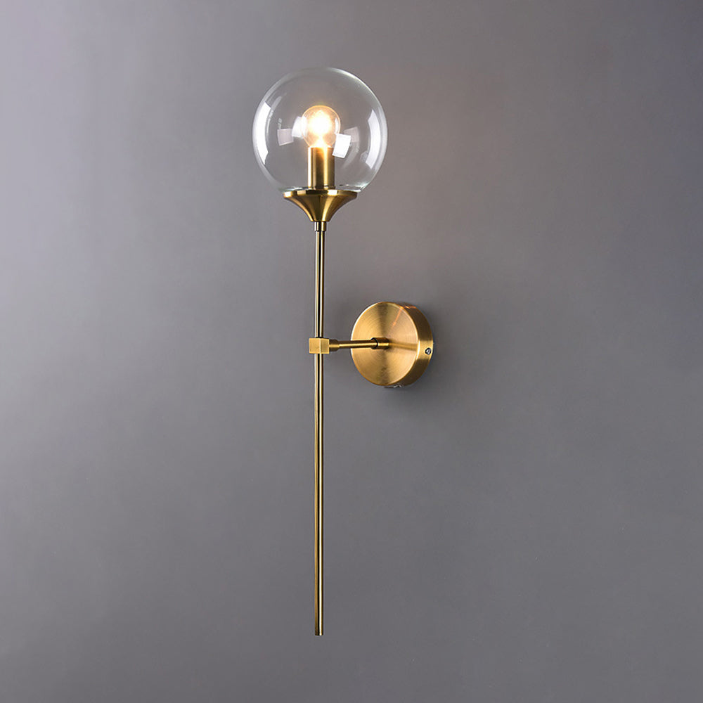 Valentina Applique Globe Murale Moderne, Métal/Verre, Gris/Ambre/Transparent/Blanc, Salle à Manger - Neutralighting
