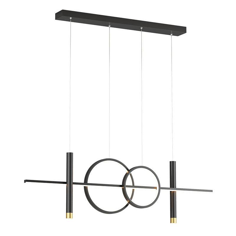 Arisha Suspension Circulaire Moderne LED Métal Noir/Or Salon/Salle à manger - Neutralighting