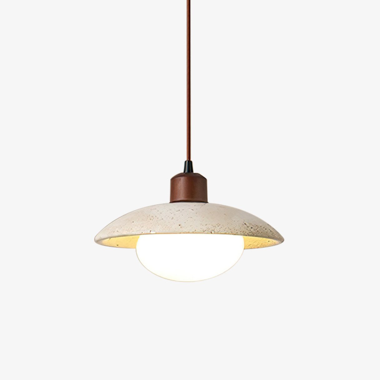Onorarae Dôme-Abat-Jour Travertin Pendentif Lumière - Neutralighting