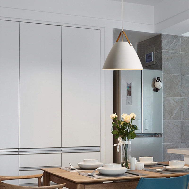 Arisha Suspension Conique Moderne, Métal, Nior/Blanc/Gris, Salon - Neutralighting