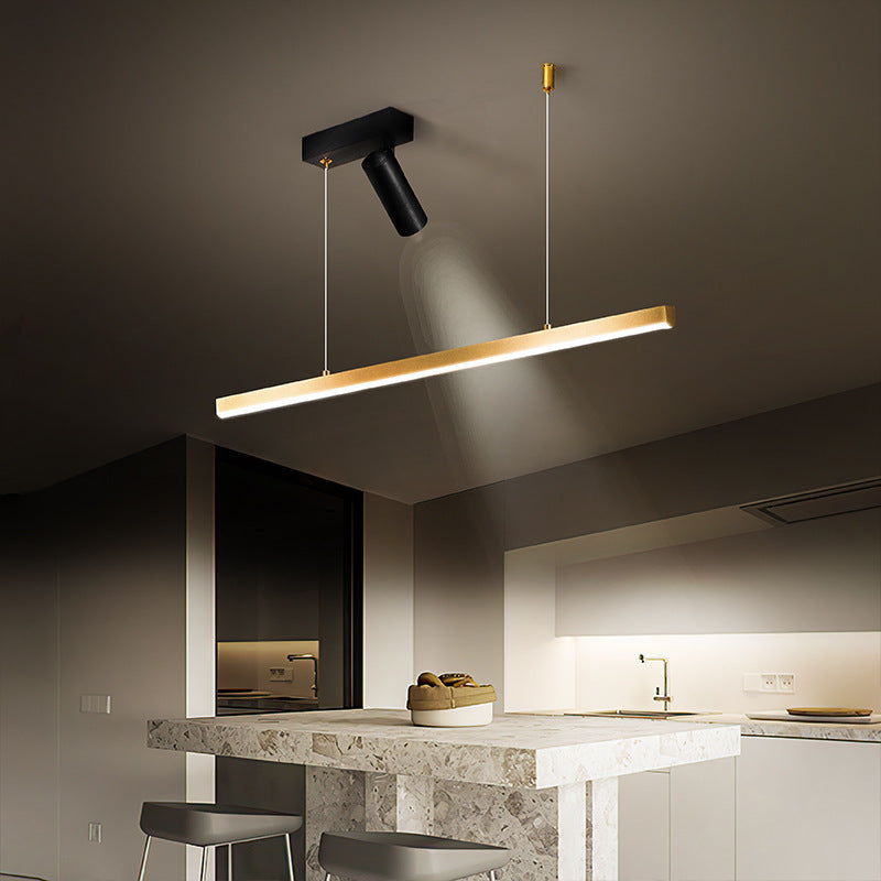 Arisha Suspension Linéaire Moderne, Métal, Doré, Salon - Neutralighting