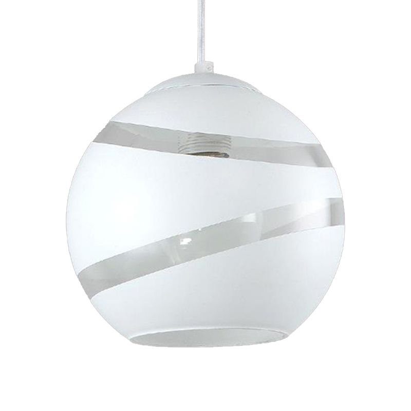 Valentina LED Suspension Noir/Blanc Metal Verre Salon Chambre à coucher - Neutralighting