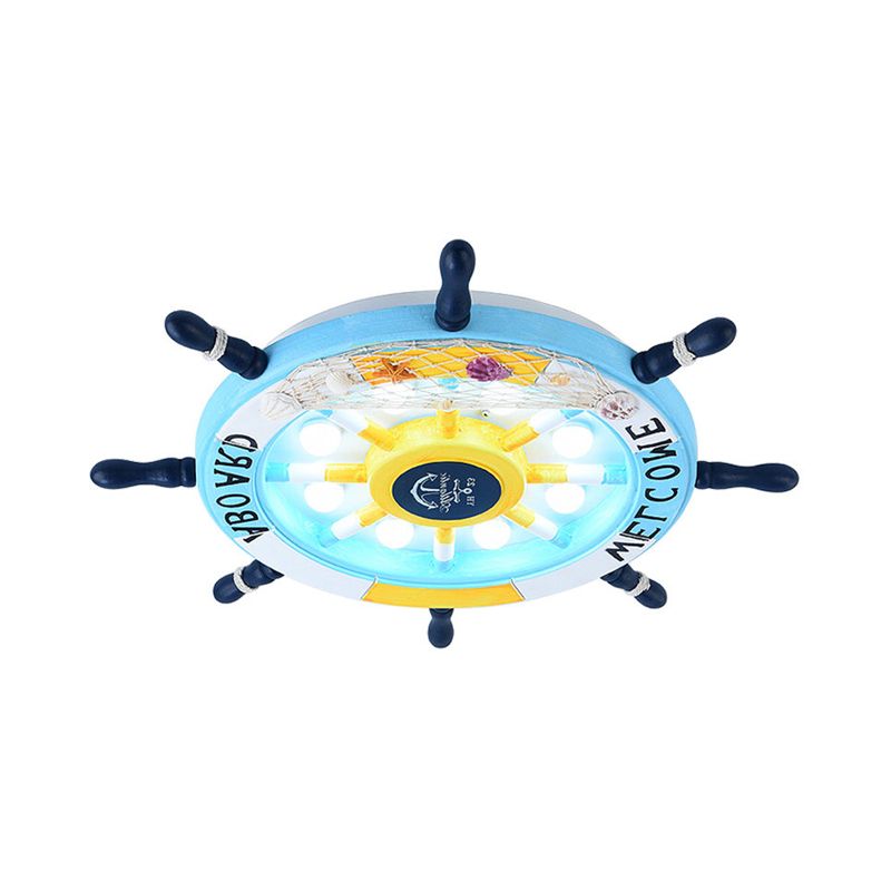 Arisha Moderne LED Plafonnier Blanc/Bleu Métal Salon Chambre à coucher - Neutralighting