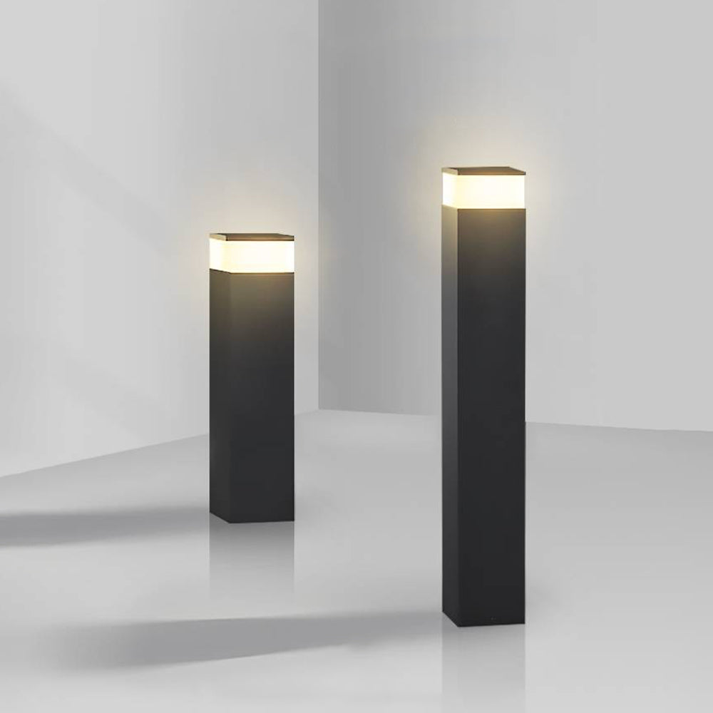 Ray Moderne LED Lampadaire Extérieure Noir Métal Allée Cour - Neutralighting