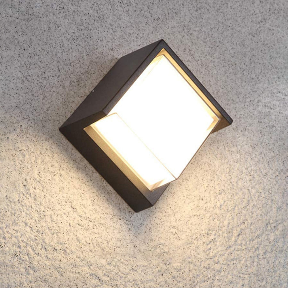 Ray Moderne LED Applique Murale Noir Métal/Acrylique Extérieur - Neutralighting