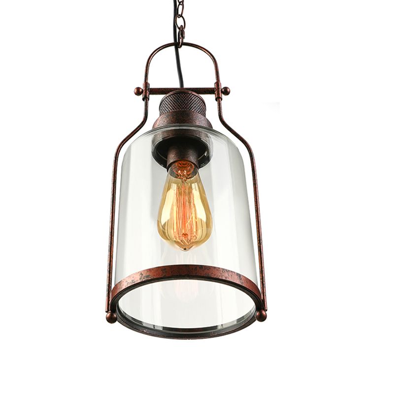 Epoch LED Suspension Noir Rouille Verre Métal Chambre à coucher - Neutralighting