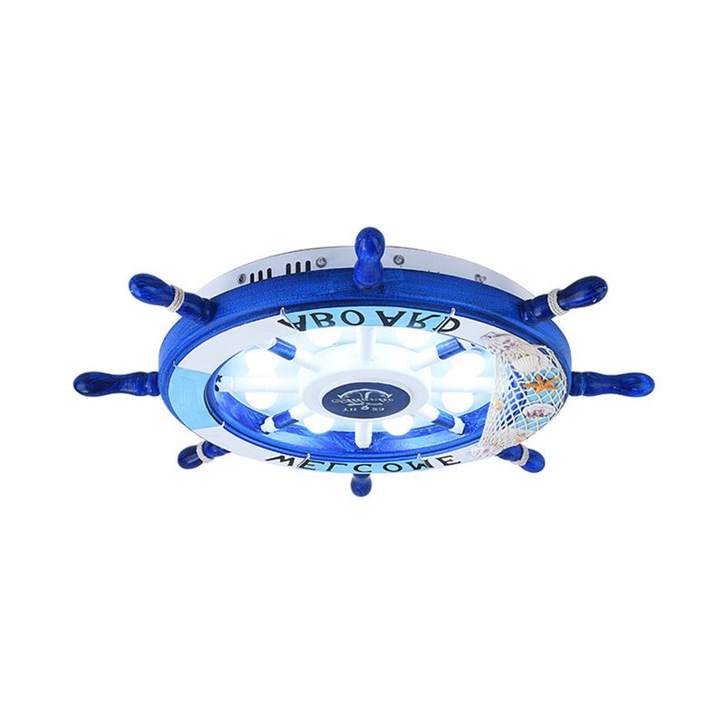 Arisha Moderne LED Plafonnier Blanc/Bleu Métal Salon Chambre à coucher - Neutralighting