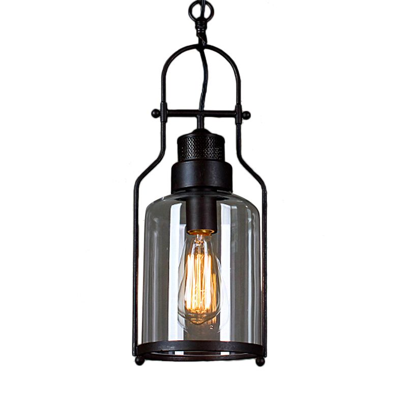 Epoch LED Suspension Noir Rouille Verre Métal Chambre à coucher - Neutralighting