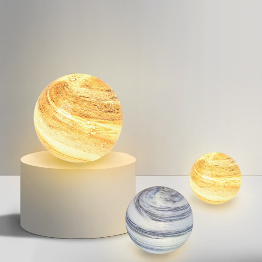 Myrah Lampadaire Boule Moderne Bleu/Curry de Lait Jardin - Neutralighting