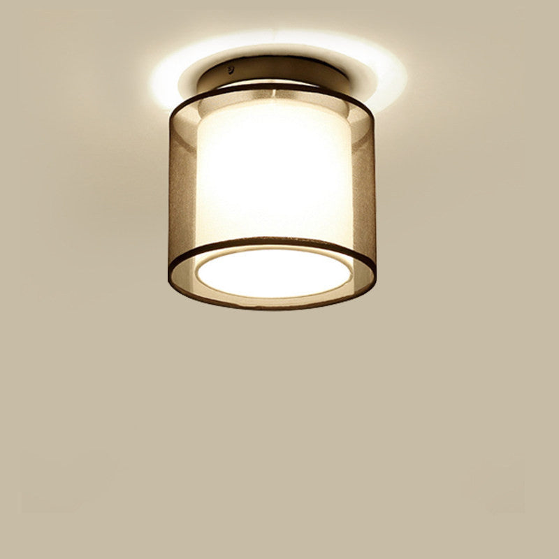 Arisha Plafonnier Carré Moderne, Métal/Tissu, Noir, Salon - Neutralighting