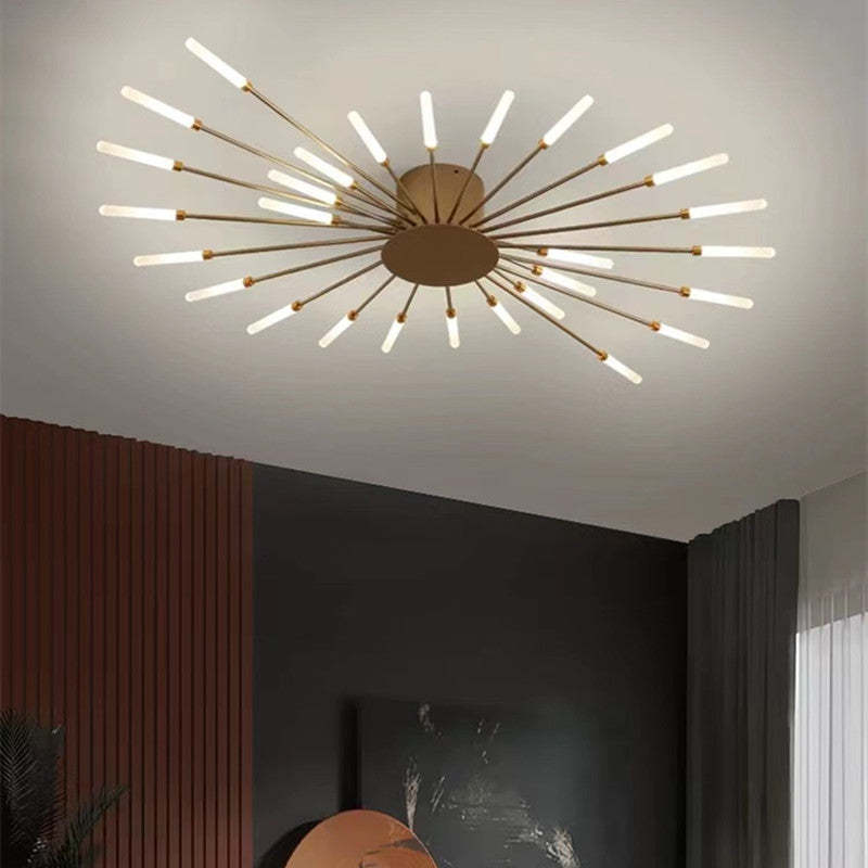 Wesley Plafonnier Fireworks Design Artistique Noir/Doré - Neutralighting