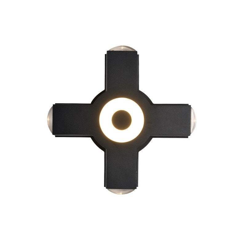 Ray Applique Murale Ronde Moderne, Métal, Noir, Jardin/Couloir - Neutralighting