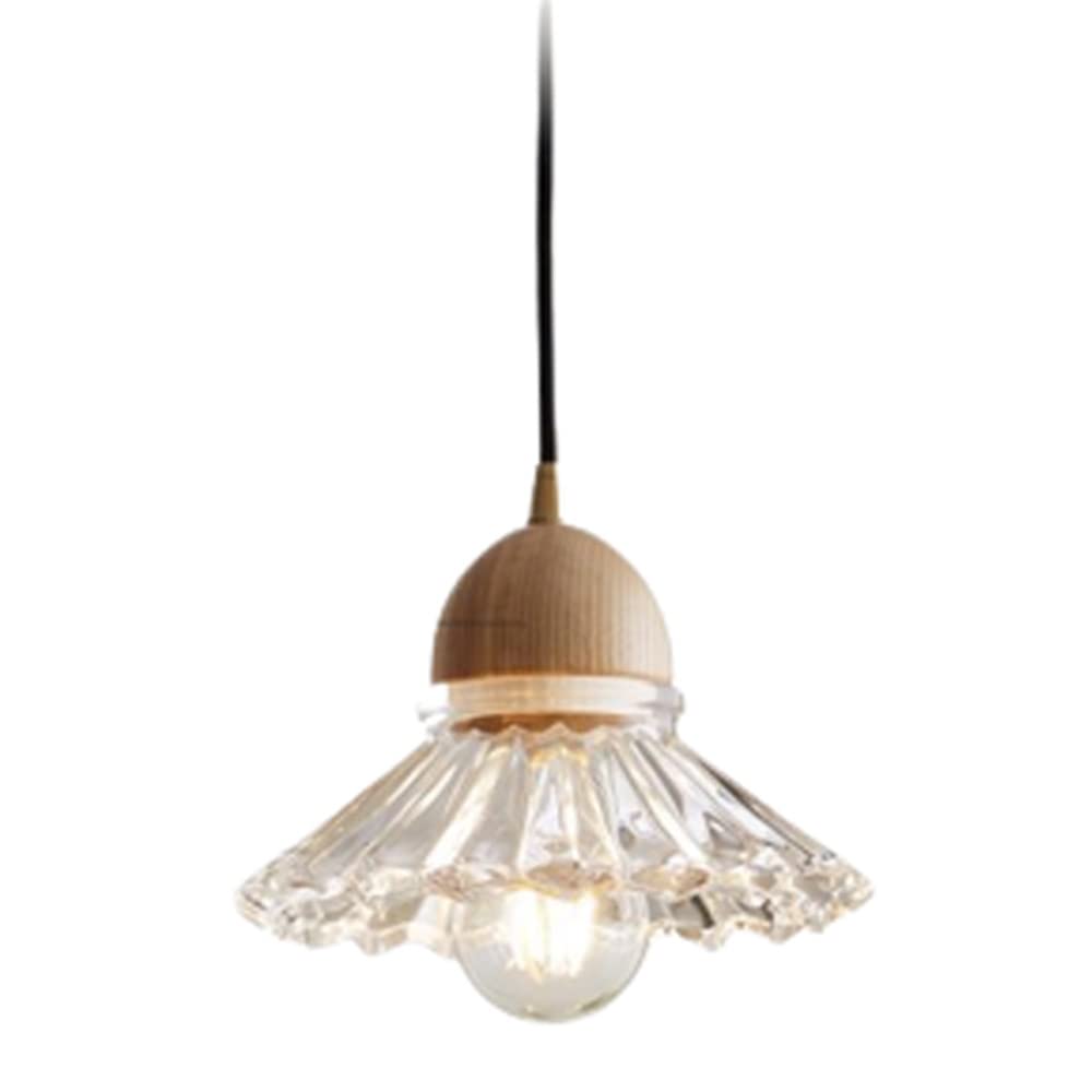 Valentina Rétro LED Suspension Bois Verre Salon/Chambre À Coucher - Neutralighting