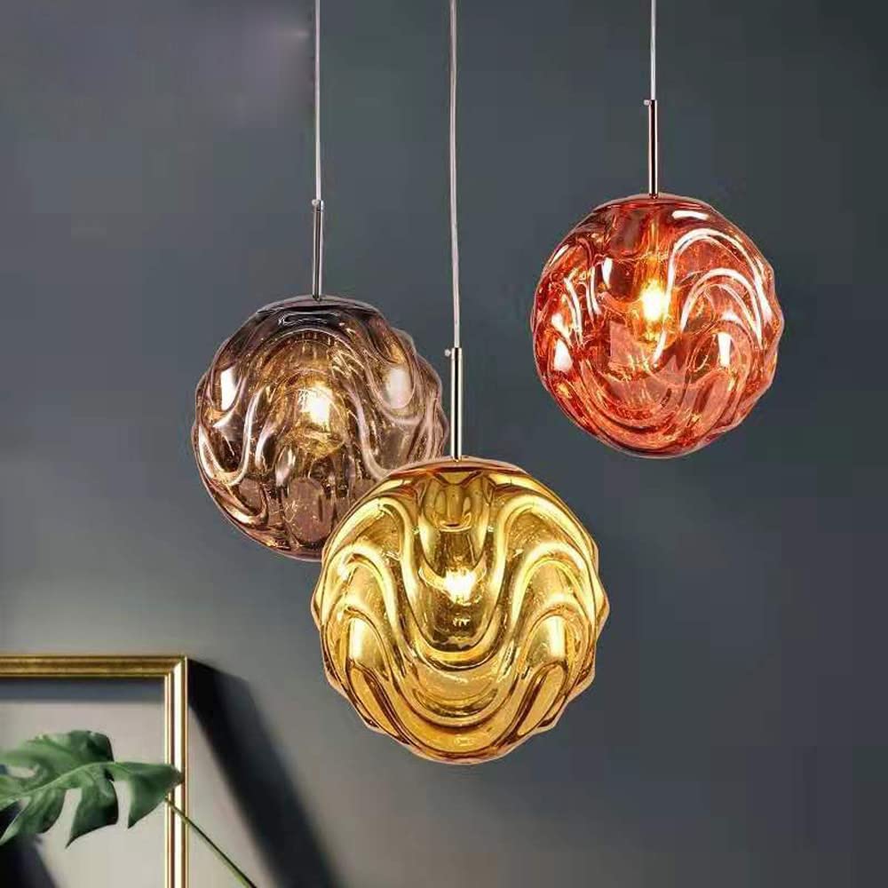 Valentina Moderne Sphère Suspension Verre Or/Noir Salle à manger - Neutralighting