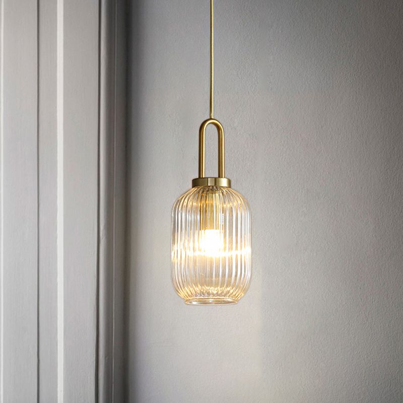 Arisha Moderne LED Suspension Doré Métal Verre Salle à Manger - Neutralighting
