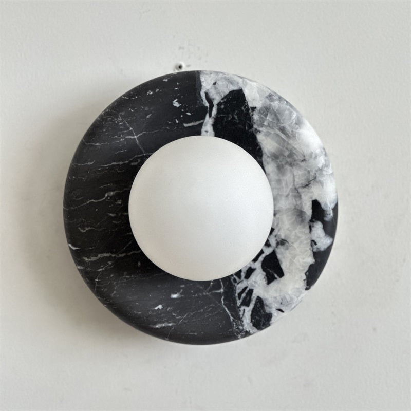 Uvinos Modern Minimalist Black Marble Sconce Wall Lamp - Lamp Copper