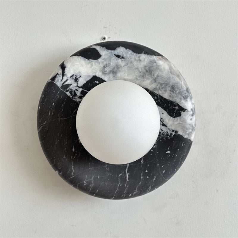 Uvinos Modern Minimalist Black Marble Sconce Wall Lamp - Lamp Copper