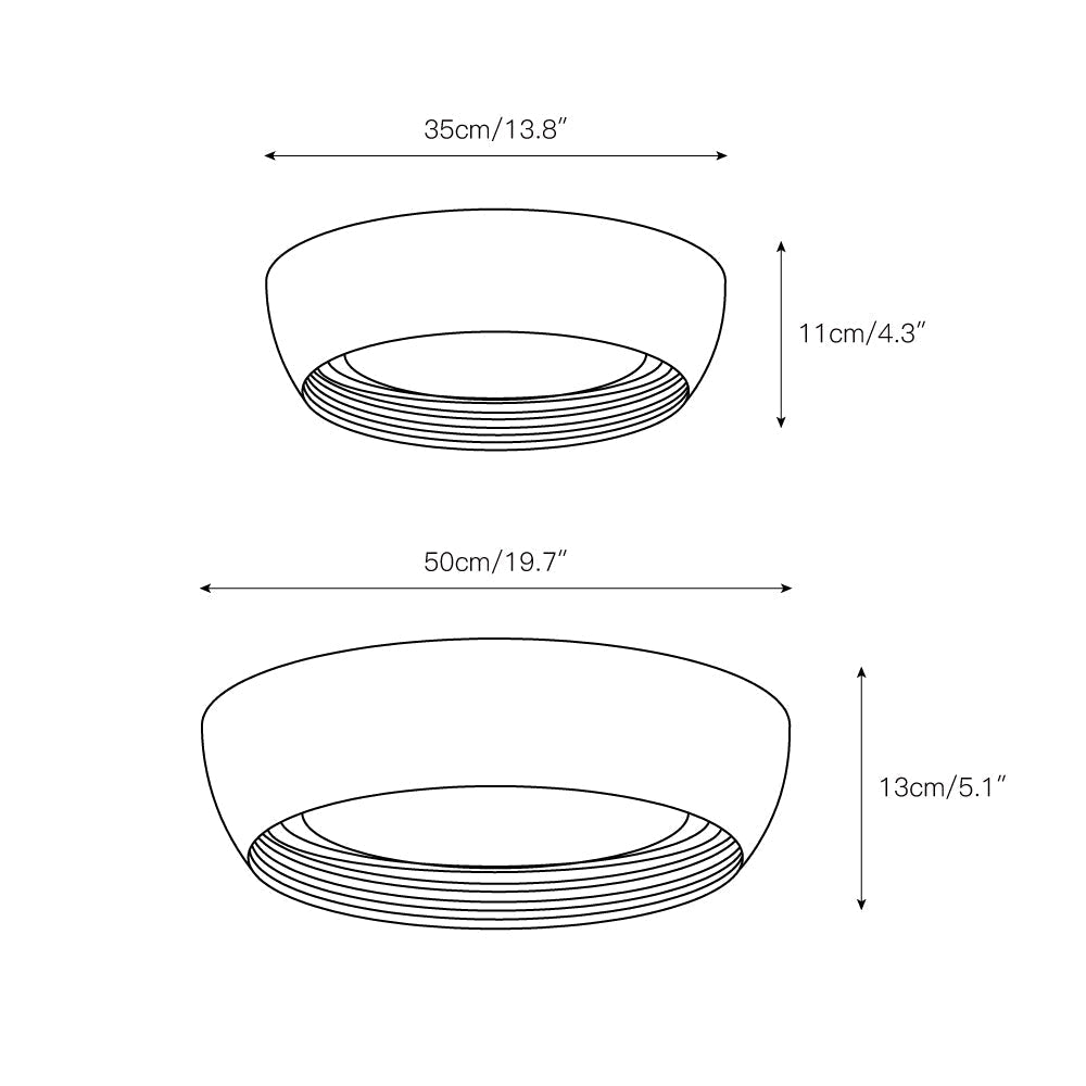 AFX Minimalist Duncan Acrylic Ceiling Light - Lamp Copper