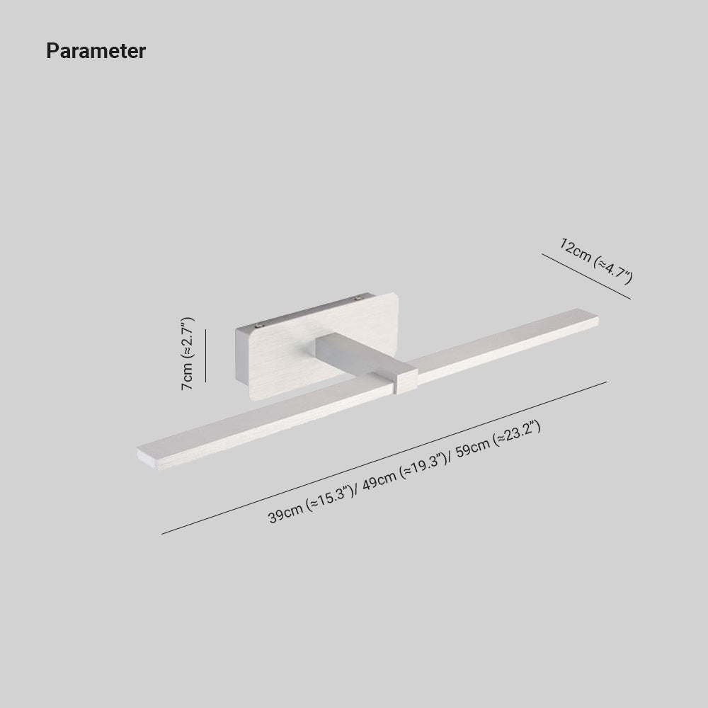 Arisha Simple LED Applique Murale Linéaire Moderne Métal/Acrylique Argent Salle de Bain - Neutralighting
