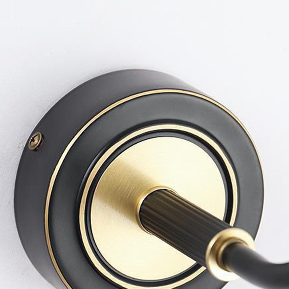 Arisha Design Italien LED Applique Murale Cerf Métal et Acrylique Noir Chambre/Salle de Bain - Neutralighting