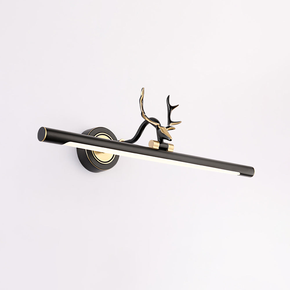 Arisha Design Italien LED Applique Murale Cerf Métal et Acrylique Noir Chambre/Salle de Bain - Neutralighting