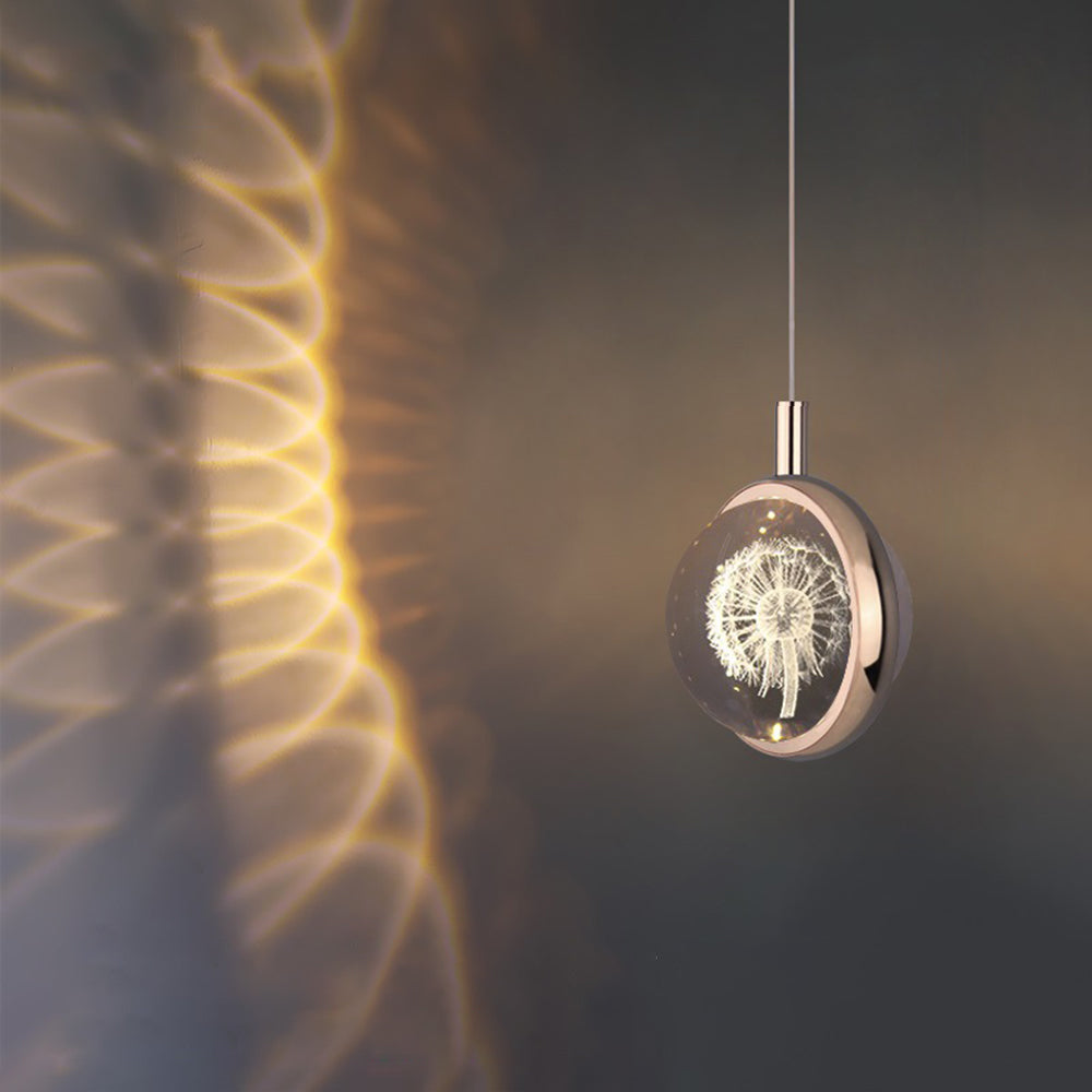 Arisha Luminaires Suspensions Ronde Moderne LED Métal/Cristal Doré Salon - Neutralighting
