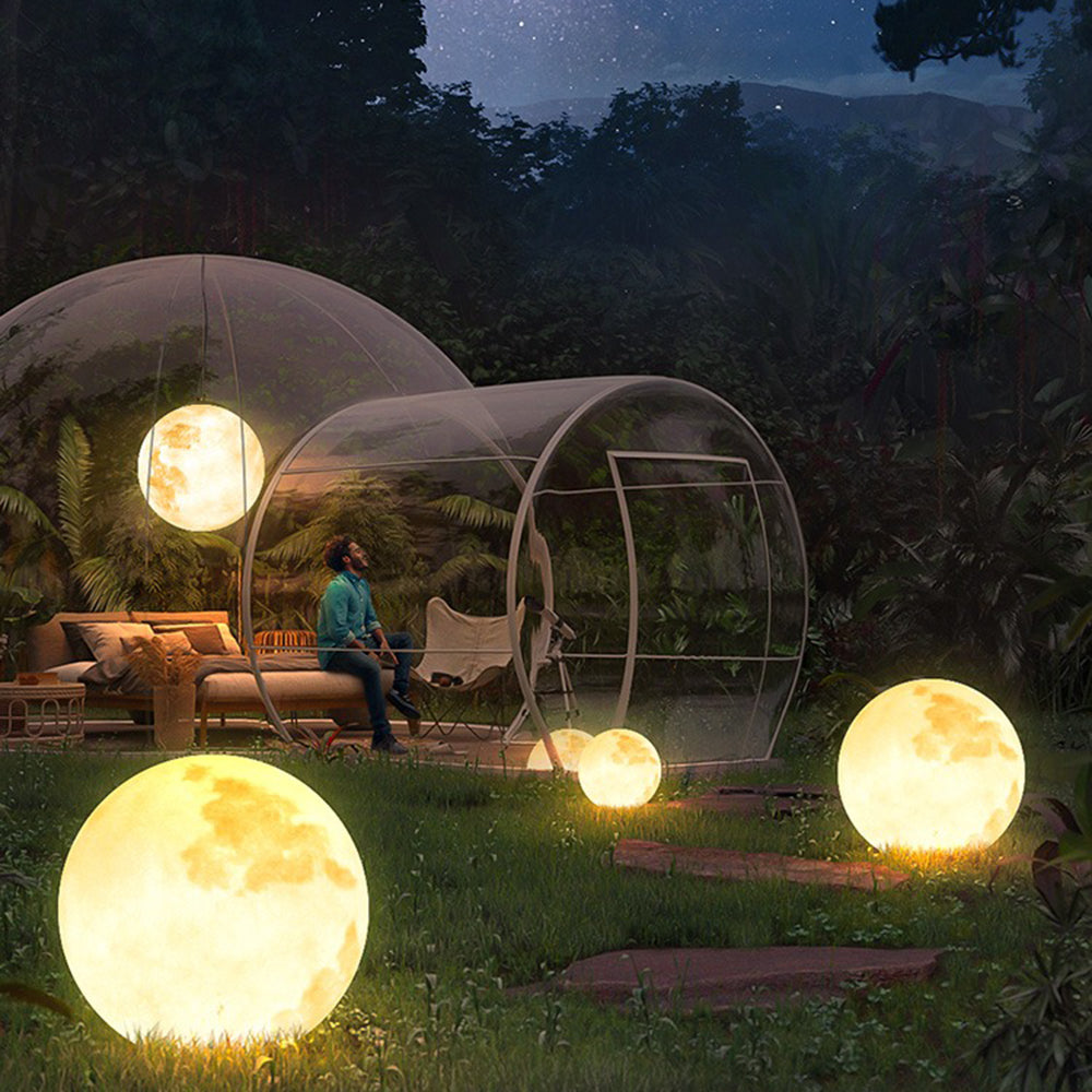 Aria Suspension Extérieure Globe Moderne, Métal/Résine, Or, Jardin