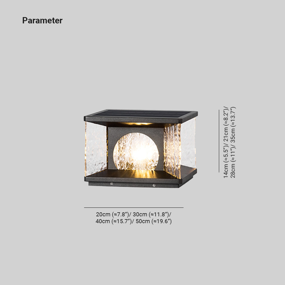 Ray Lampe de Poteau Solaire, Transparent, L 20/30/40/50CM