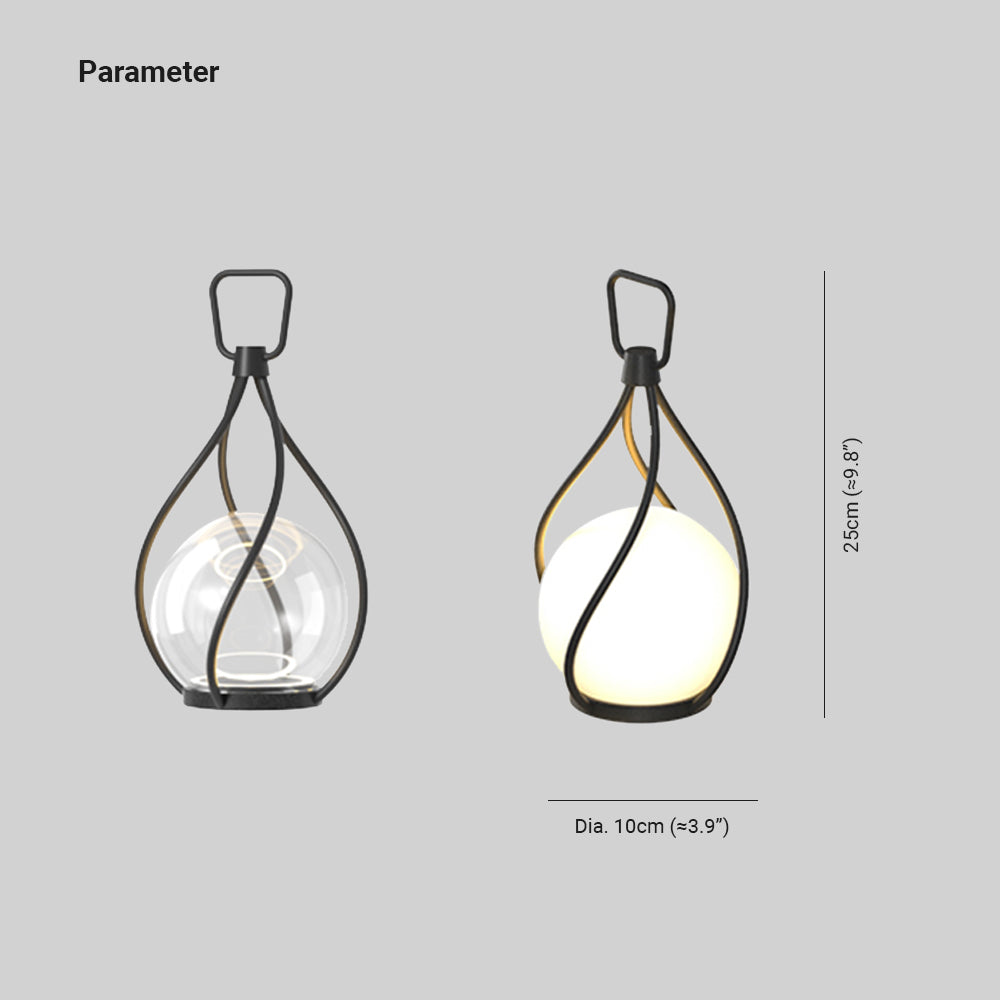 Valentina Suspension Extérieure Globe Moderne, Métal/Acrylique, Blanc/Noir, Jardin - Neutralighting