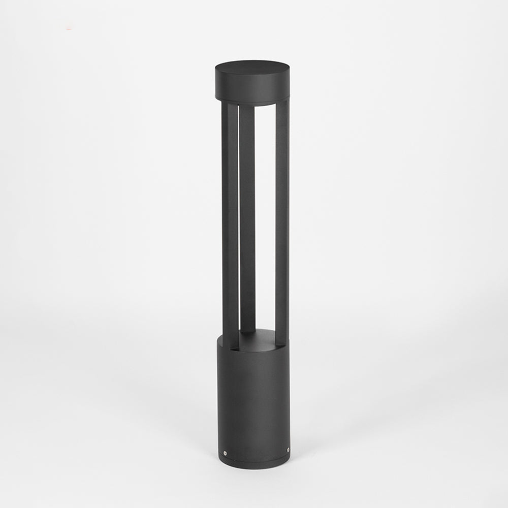 Ray Borne Extérieure Cylindre Minimalisme, Métal, Noir, Cour - Neutralighting