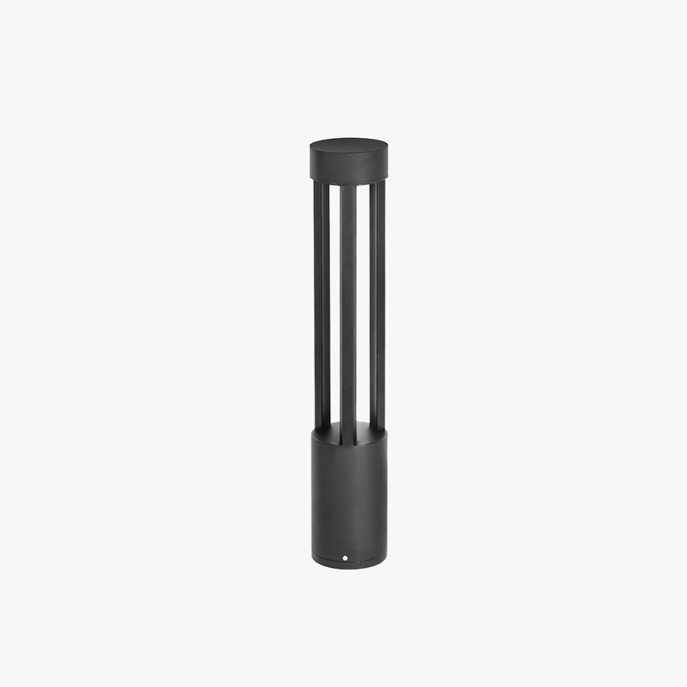 Ray Borne Extérieure Cylindre Minimalisme, Métal, Noir, Cour