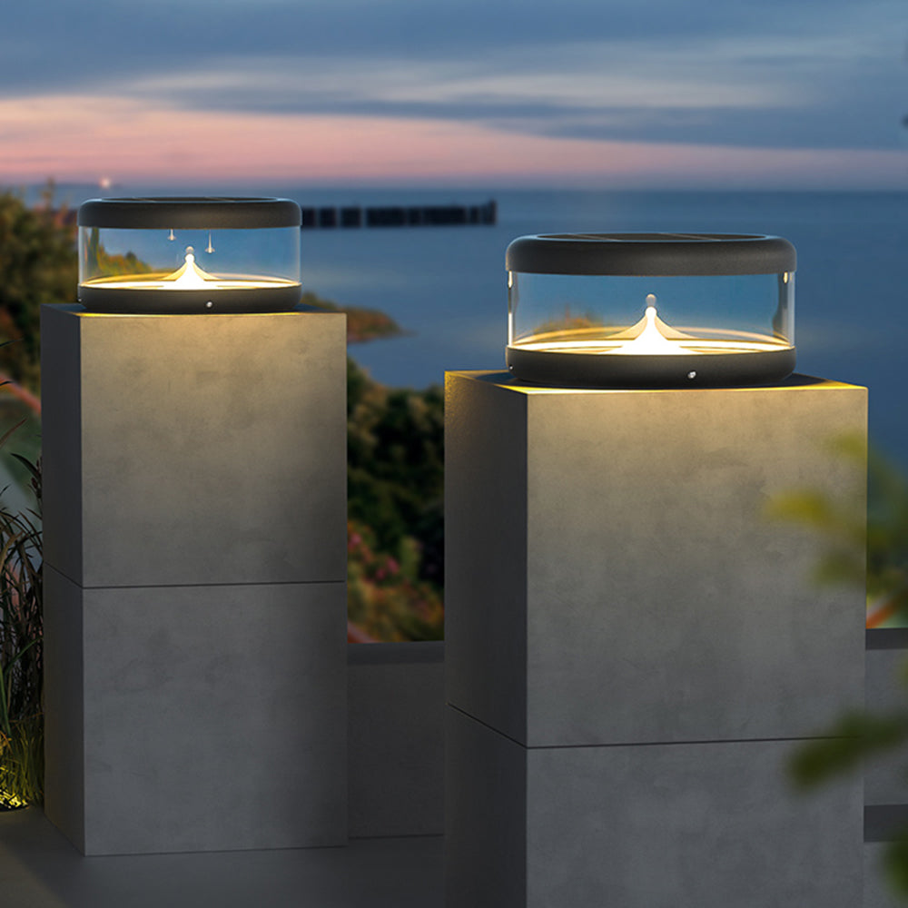 Ray Lampe de Poteau Solaire, Transparente, D 25/30/40CM - Neutralighting