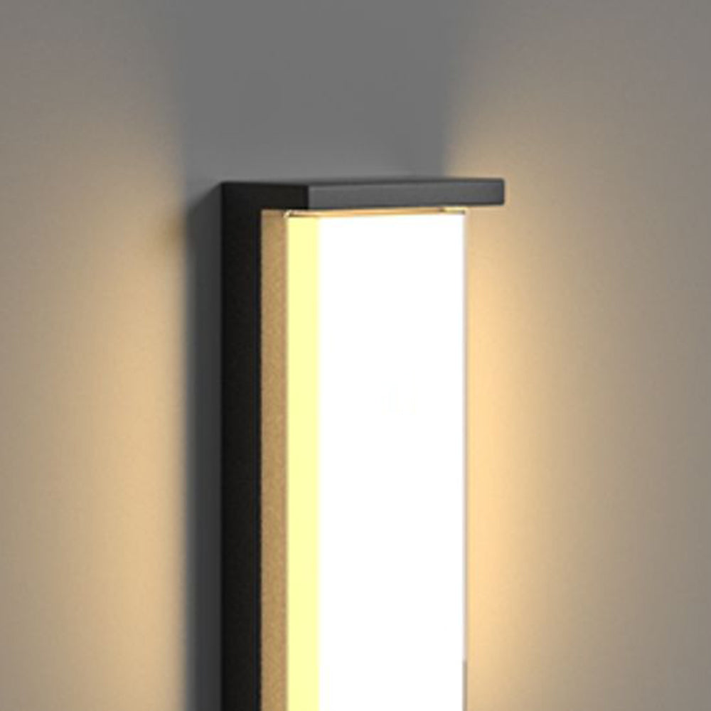 Ray Applique Murale Rectangulaire Nordique, Câble/Solaire, Métal, Noir, Éxtérieur - Neutralighting