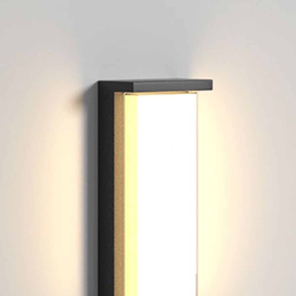 Ray Applique Murale Rectangulaire Nordique, Câble/Solaire, Métal, Noir, Éxtérieur - Neutralighting
