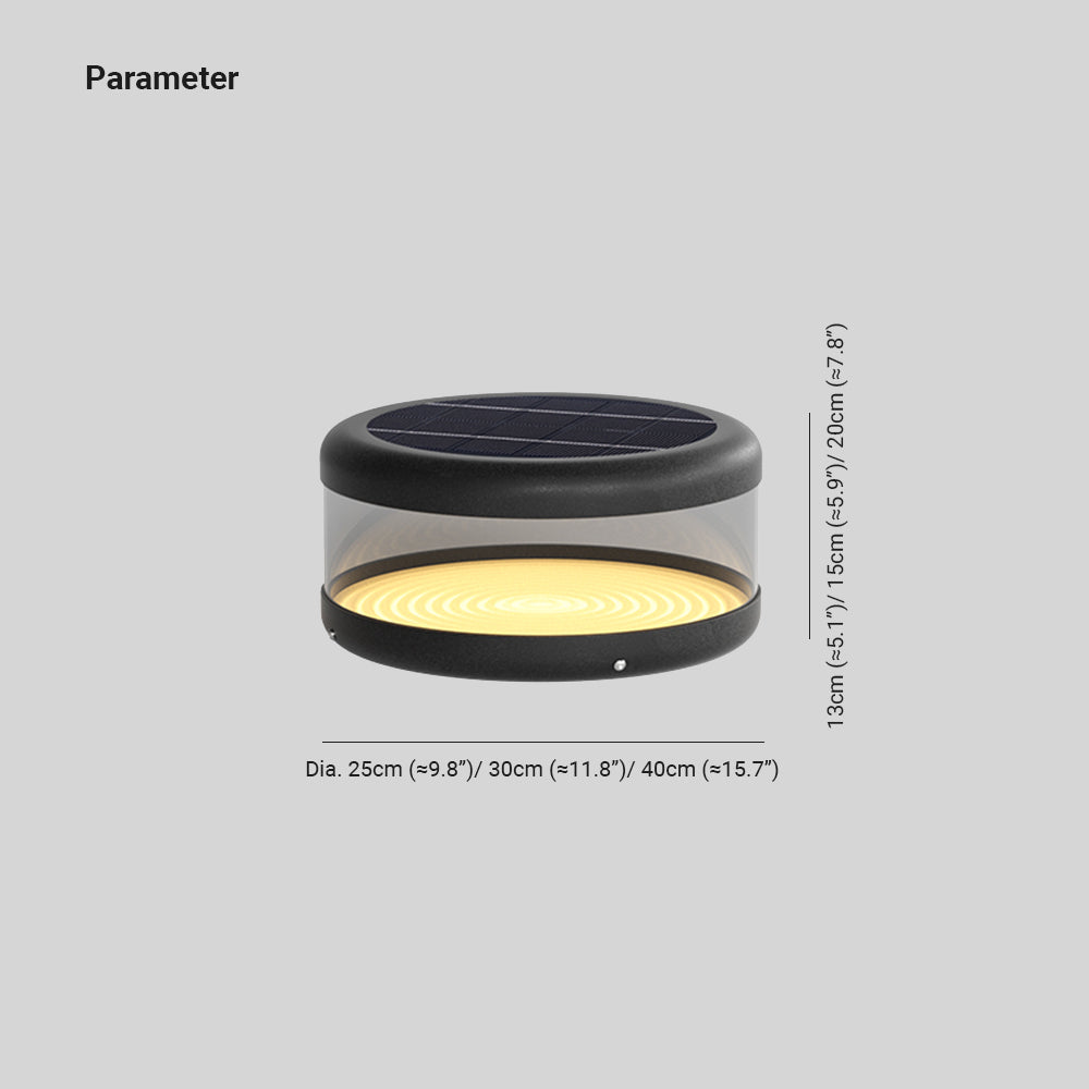 Ray Lampe de Poteau Solaire, D 25/30/40CM - Neutralighting