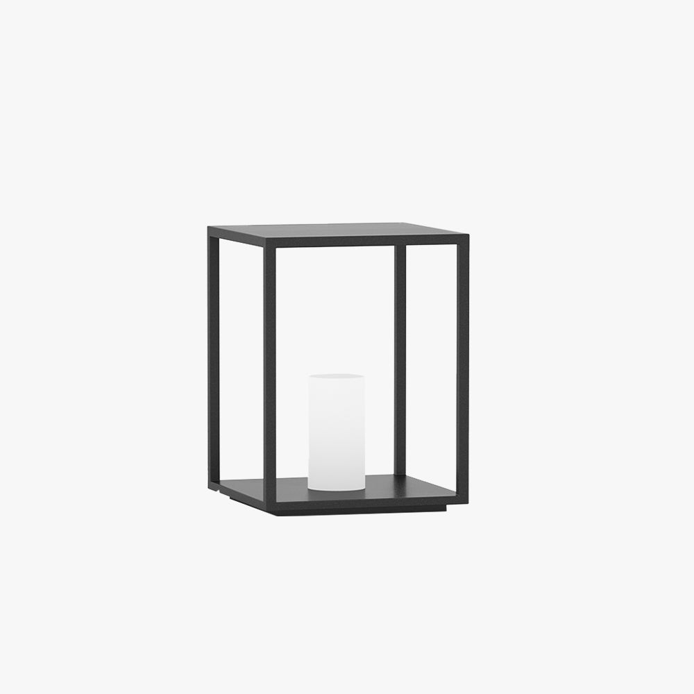 Ray Borne Extérieure Rectangulaire Minimalisme, Métal, Noir, Jardin - Neutralighting