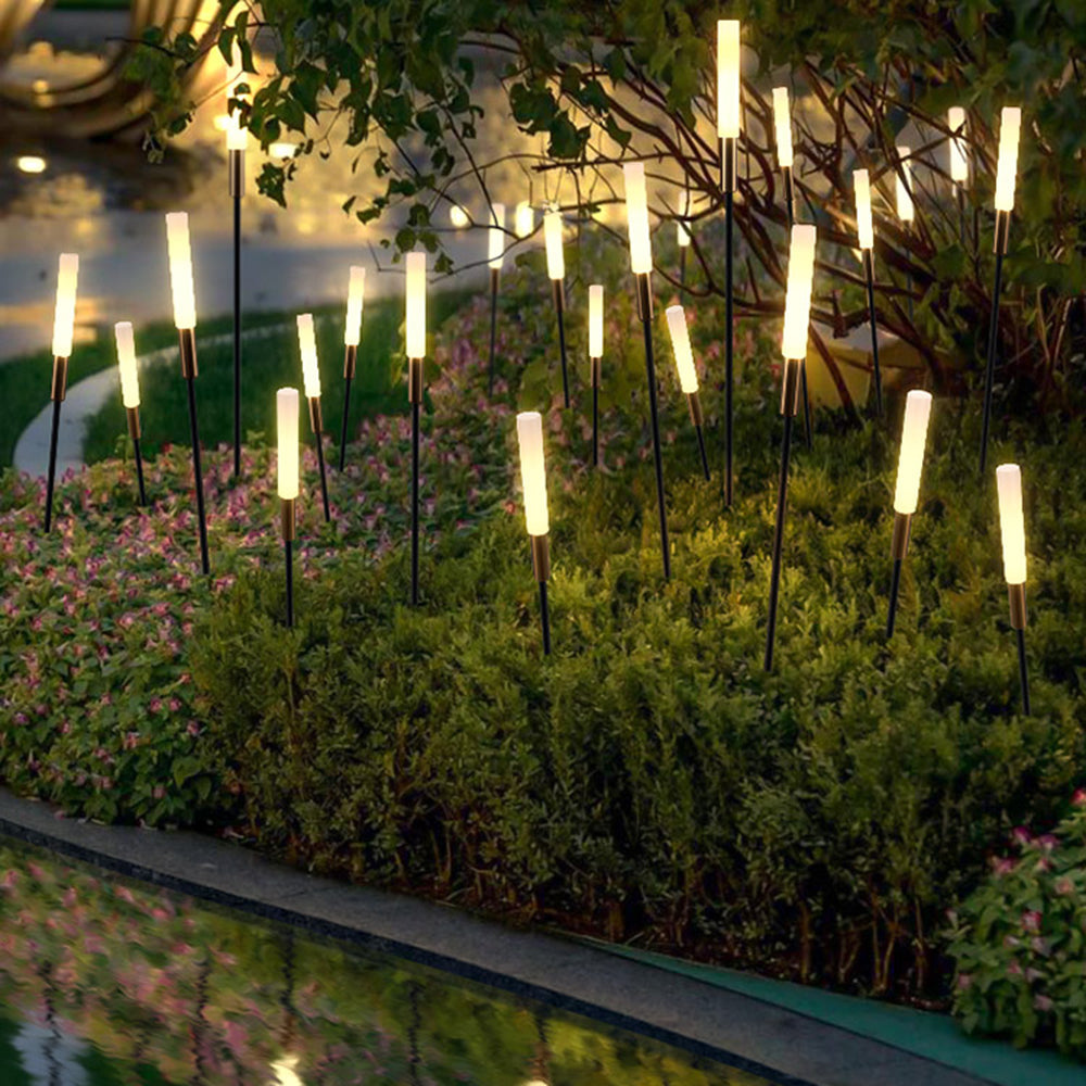 Isha Borne Extérieure Roseau Moderne Noir Allée - Neutralighting