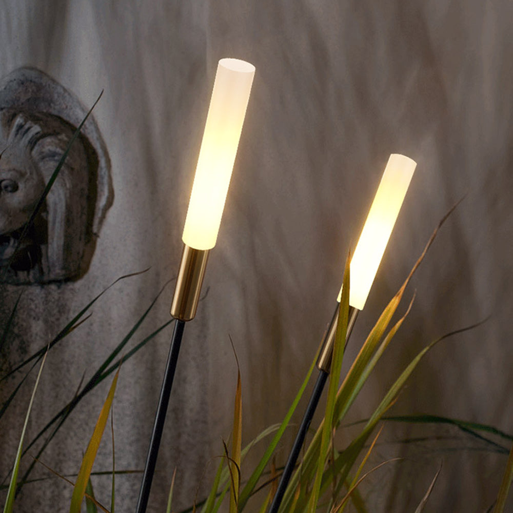 Isha Borne Extérieure Roseau Moderne Noir Allée - Neutralighting