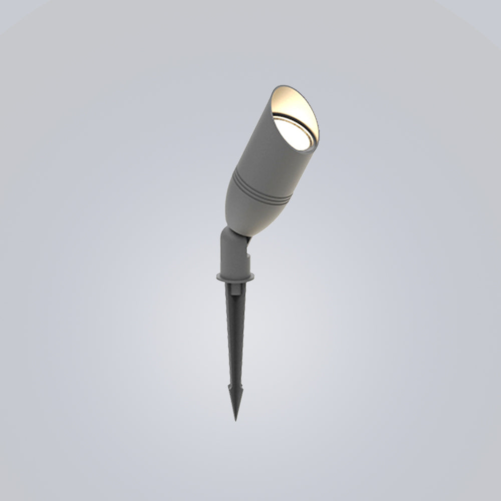 Ray Lampe Extérieure au Sol Cylindre Simple, Métal/Verre, Noir, Cour - Neutralighting