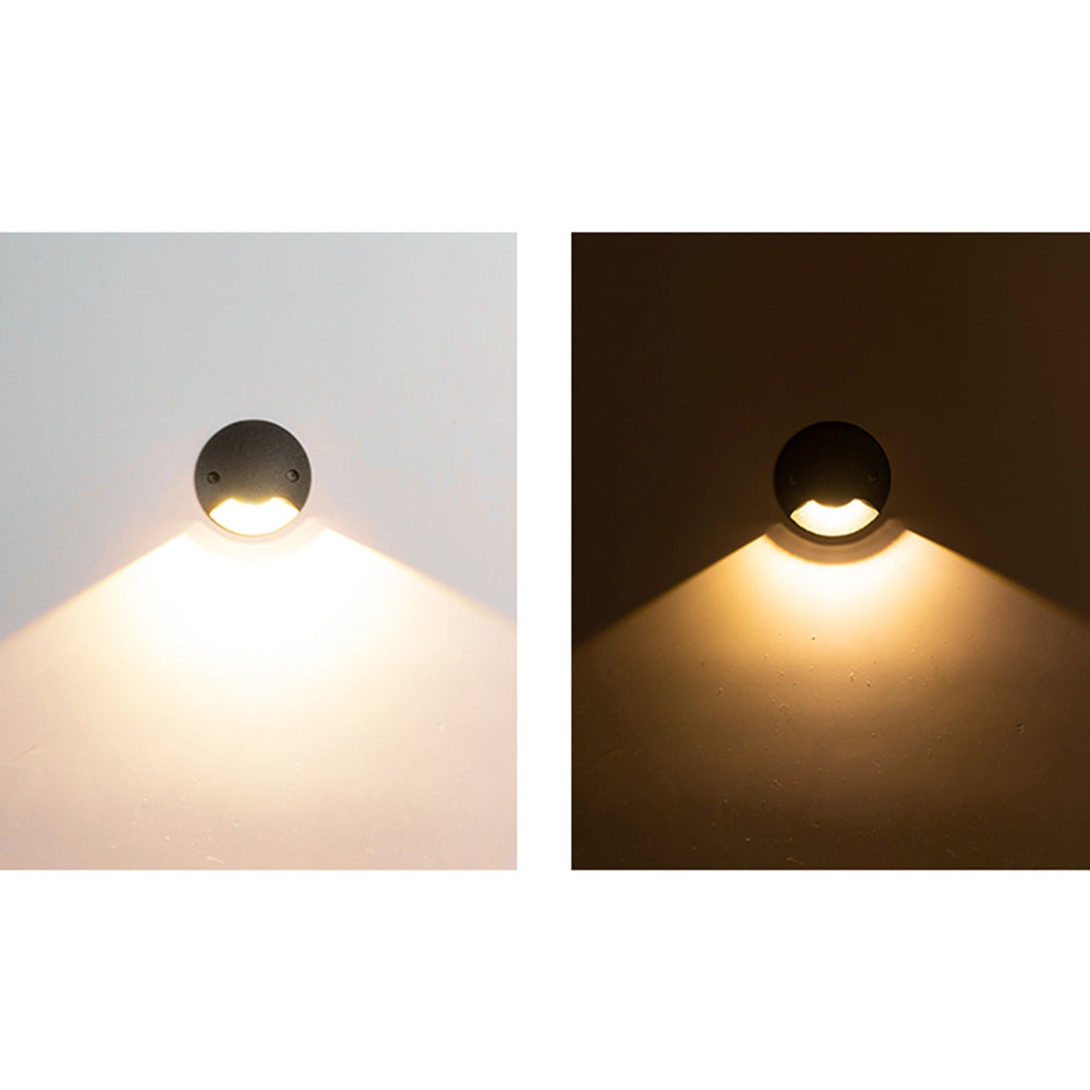 Ray Éclairage Escalier Extérieur Cylindre Moderne, Métal/Verre, Noir, Jardin - Neutralighting