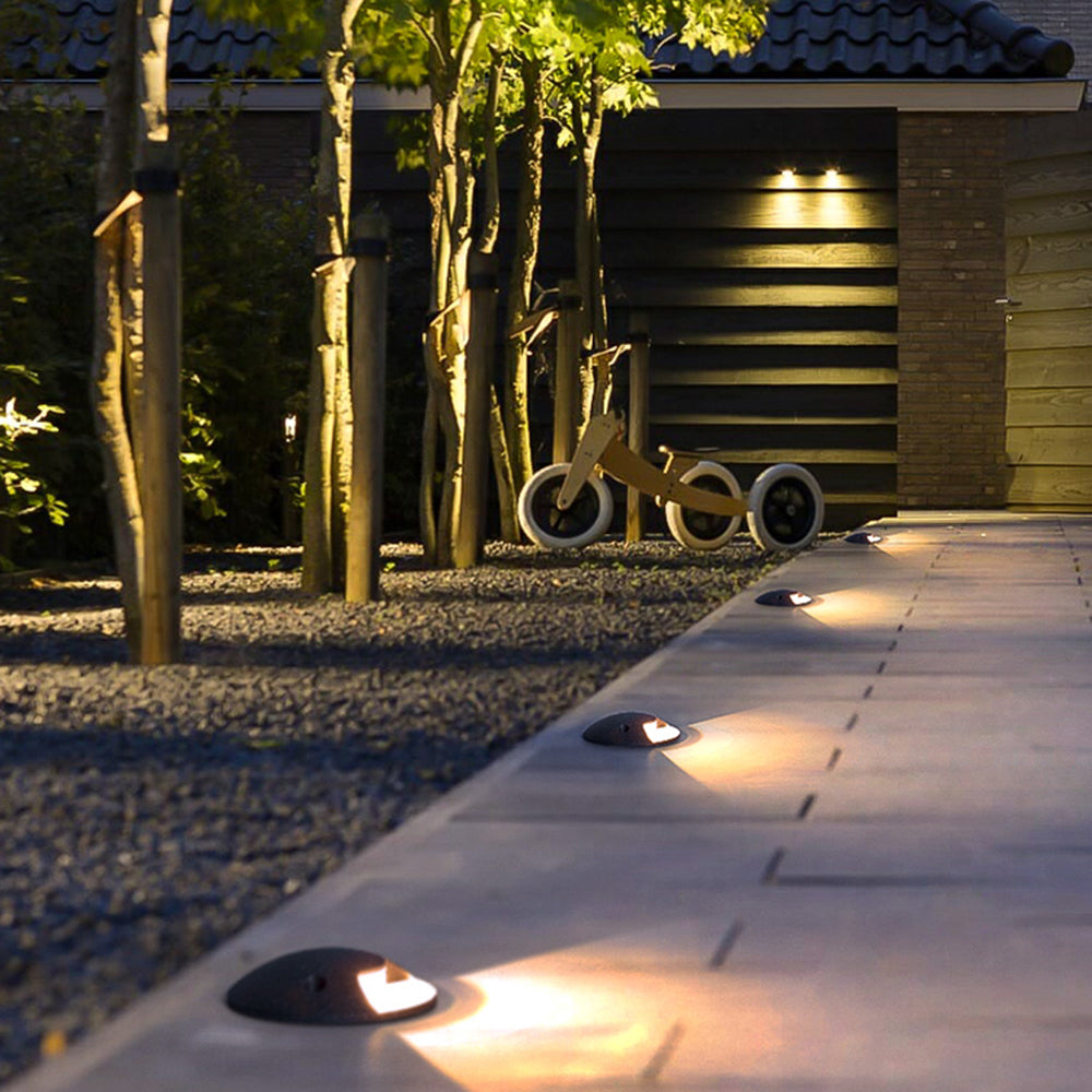 Ray Éclairage Escalier Extérieur Cylindre Moderne, Métal/Verre, Noir, Jardin - Neutralighting
