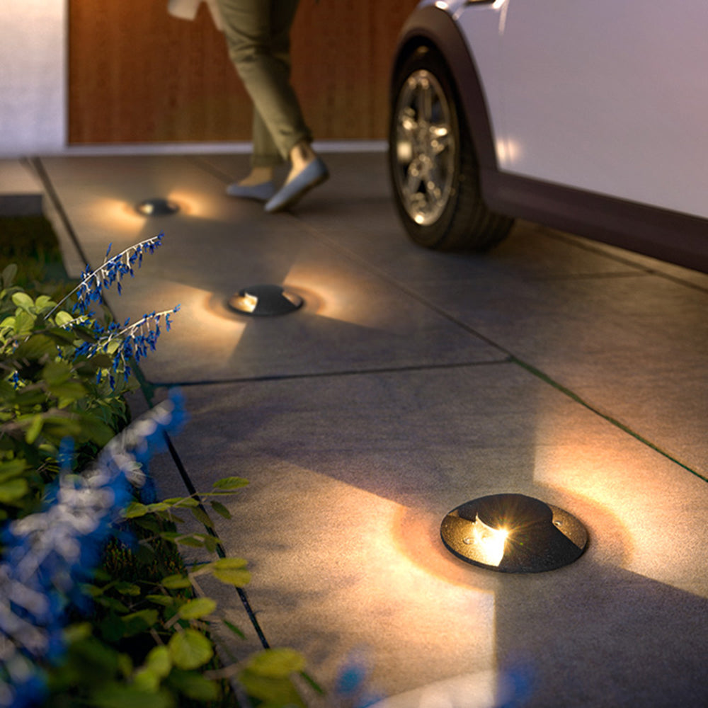 Ray Éclairage Escalier Extérieur Cylindre Moderne, Métal/Verre, Noir, Jardin - Neutralighting