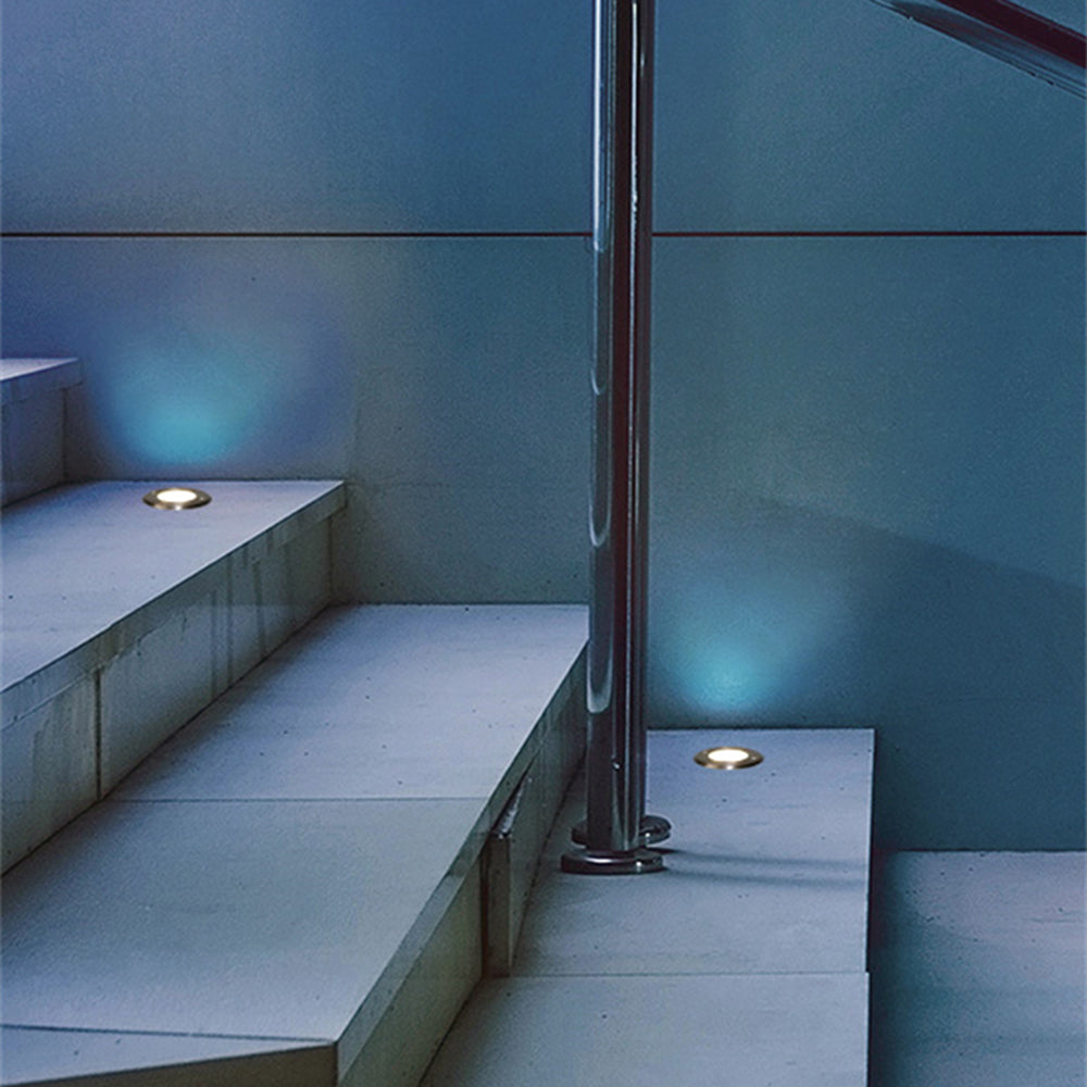Ray Éclairage Escalier Extérieur Cylindre Moderne, Métal/Verre, Noir, Jardin - Neutralighting