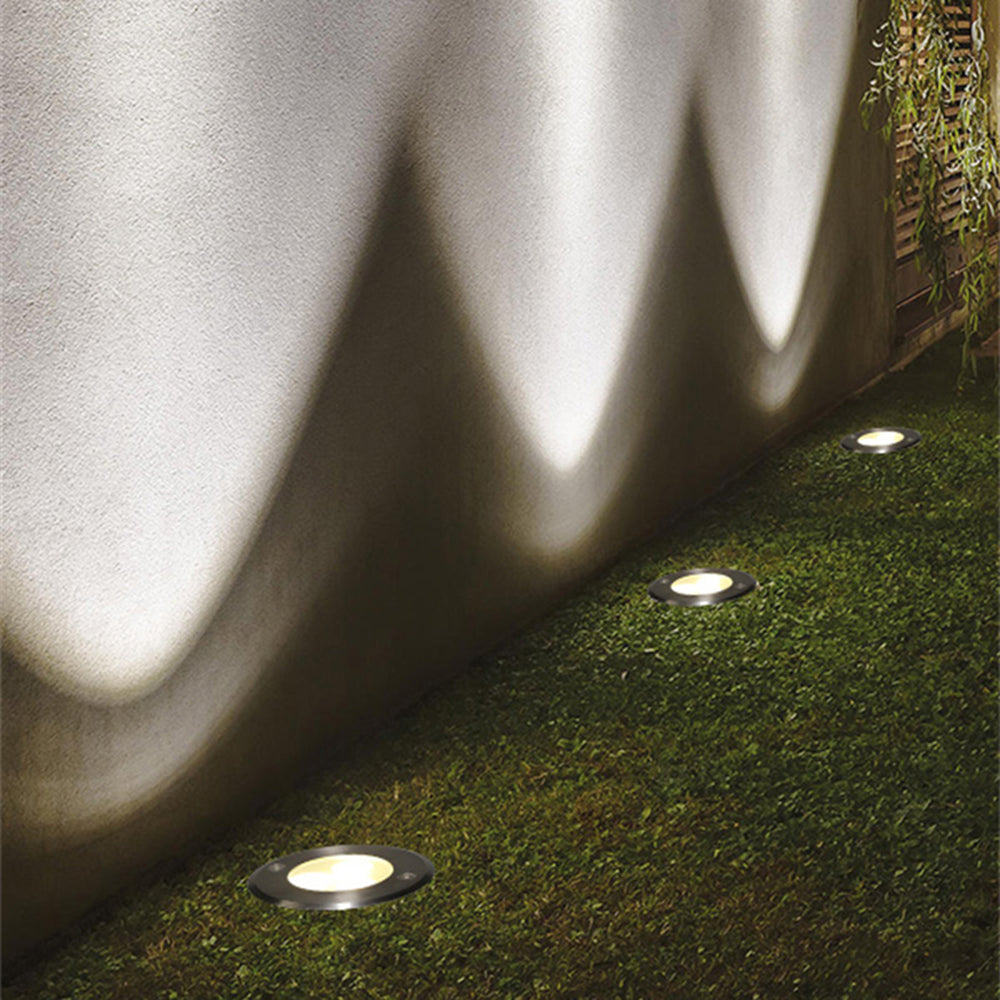 Ray Éclairage Escalier Extérieur Cylindre Moderne, Métal/Verre, Noir, Jardin - Neutralighting