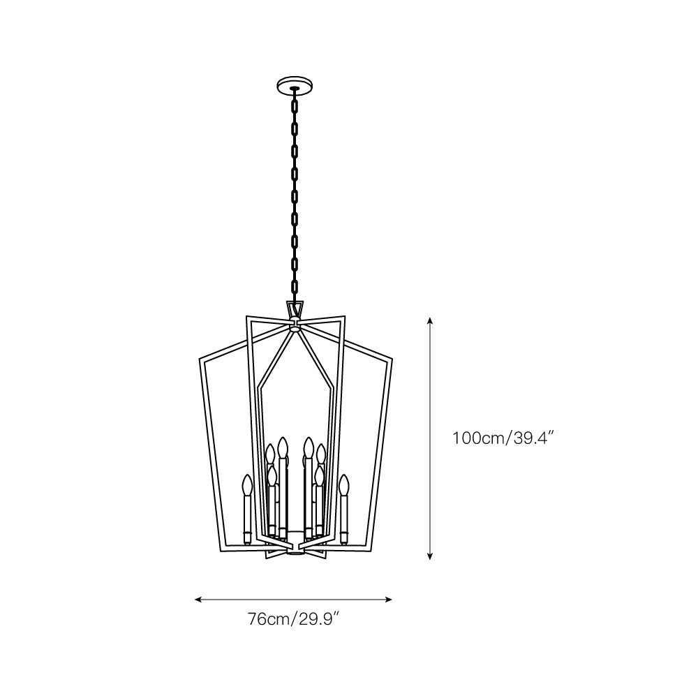 Abbotswell Traditional Modern Brass Chandelier - Lamp Copper