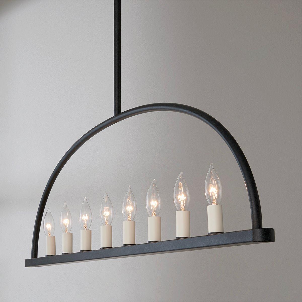 Abbott Linear Minimalist Metal Chandelier - Lamp Copper